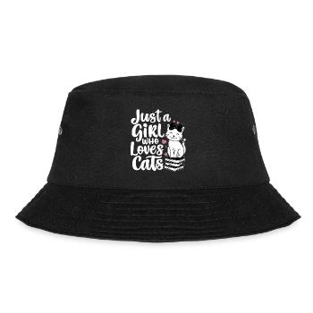 Just A Girl Who Loves Cats Cat Lover - Bucket Hat - black - Front - Lela (165cm)