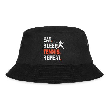 Chemise de tennis Eat Sleep Tennis Repeat Design - Bob - noir - Devant - Lela (165cm)