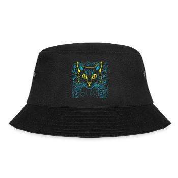 Ukraine Domestic Cat Cat Cats Pets Meow - Bucket Hat - black - Front - Lela (165cm)