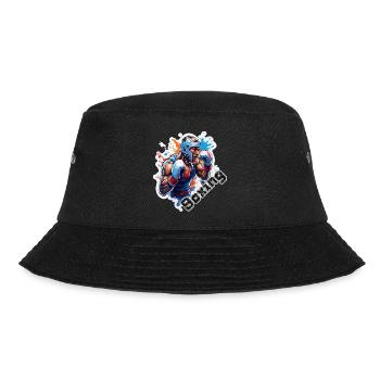 Boxer / Sport / Kampf / Arena / Boxring / Fäuste - Bucket Hat - Schwarz - Vorne - Lela (165cm)