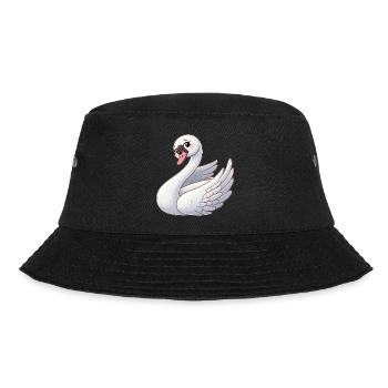 White swan as a heavenly angel - Bucket Hat - black - Front - Lela (165cm)