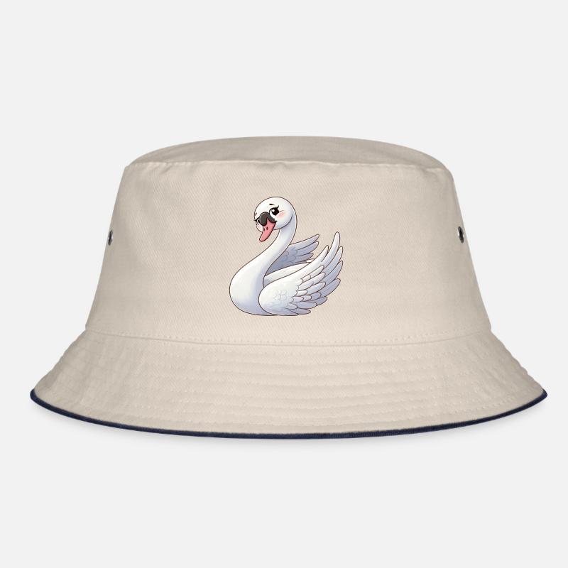 Weißer Schwan als himmlischer Engel Bucket Hat