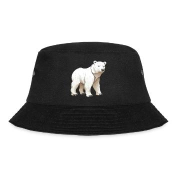 Polar Bear Animal Polar Bear - Bucket Hat - black - Front - Lela (165cm)
