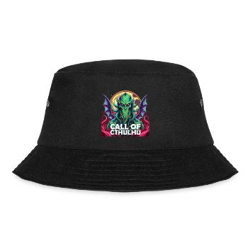 Cthulhu Lord & Savior Monster Horror T-Shirt - Bucket Hat - Schwarz - Vorne - Lela (165cm)