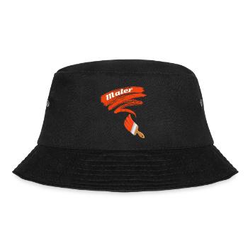 Kreativer Malpinsel Schriftzug - Bucket Hat - Schwarz - Vorne - Lela (165cm)