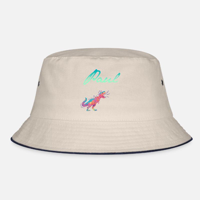 PAUL - Schöner Jungen Name mit Dinosaurier Bucket Hat