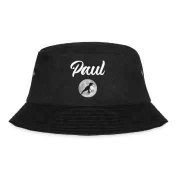 PAUL - Beautiful boy name with dinosaur - Bucket Hat - black - Front - Lela (165cm)