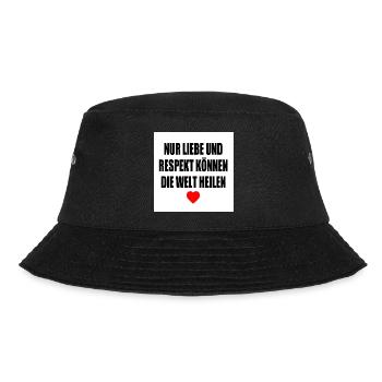 Only love and respect can heal the world - Bucket Hat - black - Front - Lela (165cm)