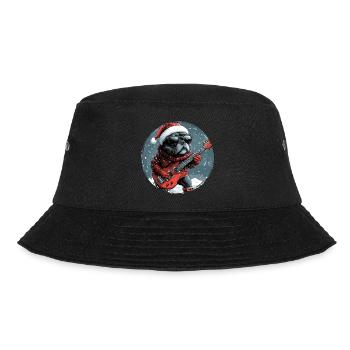 Staffordshire Bull Terrier Hund Weihnachten Rocker - Bucket Hat - Schwarz - Vorne - Lela (165cm)