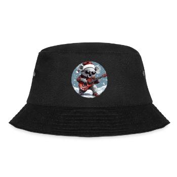 Koala Christmas Rocker Guitar - Bucket Hat - black - Front - Lela (165cm)