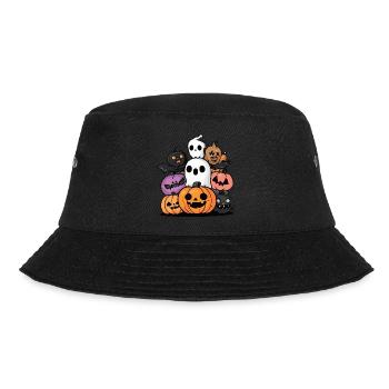 Halloween Party Characters Cartoon - Bucket Hat - black - Front - Lela (165cm)