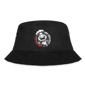 Lachende Knoblauchknolle - nie ohne Knoblauch - Bucket Hat - Schwarz - Vorne - Lela (165cm)