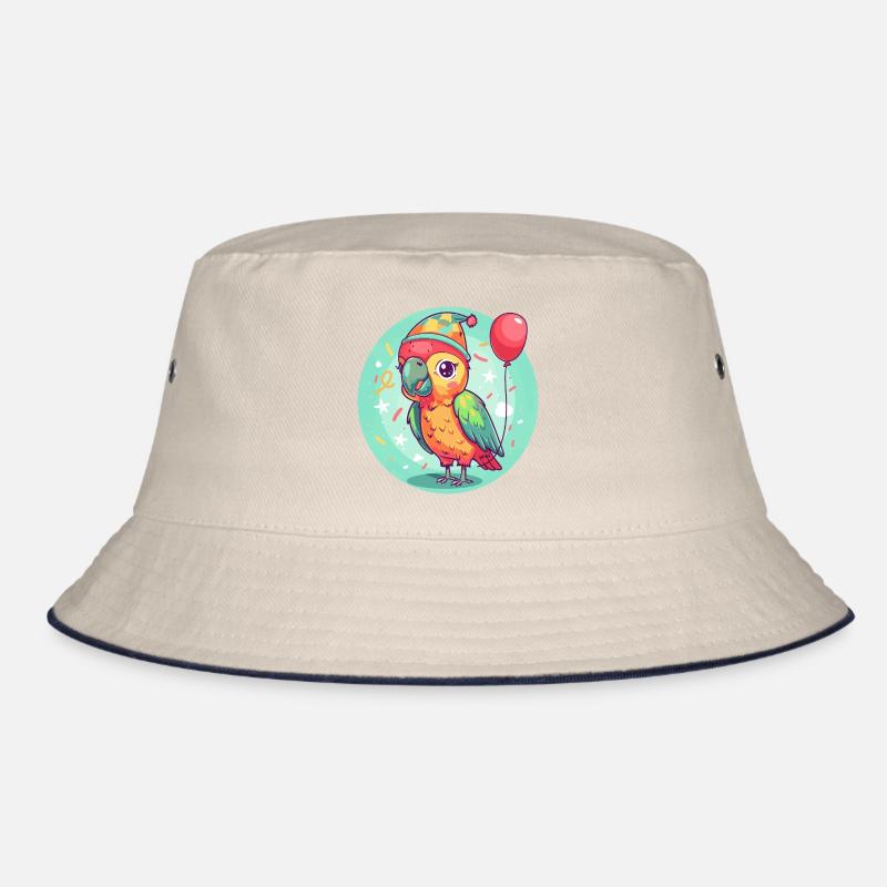 Parrot Birthday Comic Bucket Hat