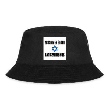 zusammen gegen antisemitismus - Bucket Hat - Schwarz - Vorne - Lela (165cm)