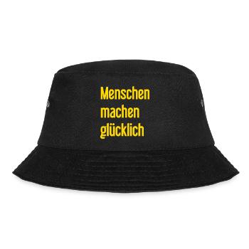 People make you happy – Positive statement - Bucket Hat - black - Front - Lela (165cm)