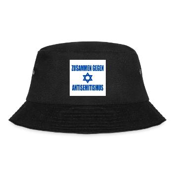 zusammen gegen antisemitismus - Bucket Hat - Schwarz - Vorne - Lela (165cm)