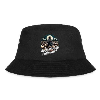 Funny Shepherd Motif with Herd Shepherd and Saying - Bucket Hat - black - Front - Lela (165cm)