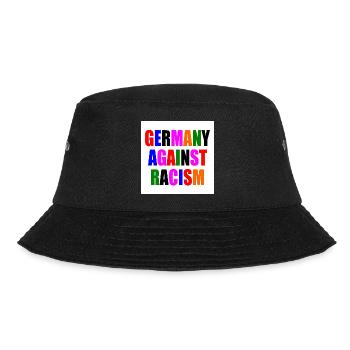 Germany against racism - Bucket Hat - Schwarz - Vorne - Lela (165cm)