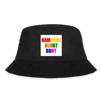 hamburg bleibt bunt - Bucket Hat - Schwarz - Vorne - Lela (165cm)