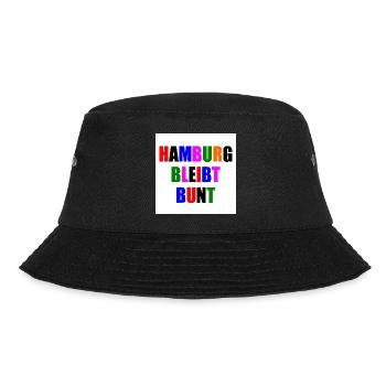 hamburg bleibt bunt - Bucket Hat - Schwarz - Vorne - Lela (165cm)