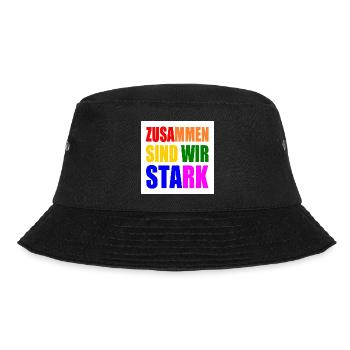 zusammen sind wir stark - Bucket Hat - Schwarz - Vorne - Lela (165cm)