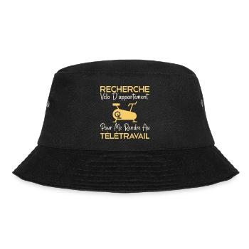 Télétravail, travail humour, humour de bureau - Bob - noir - Devant - Lela (165cm)