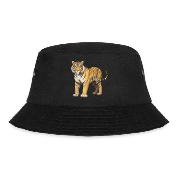 Tiger Animal - Bucket Hat - black - Front - Lela (165cm)