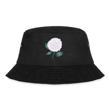 White hydrangea blossom – elegance and lightness - Bucket Hat - black - Front - Lela (165cm)