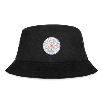 Mandala with risograph effect - Bucket Hat - black - Front - Lela (165cm)