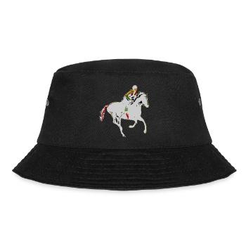Adventurous equestrian motif - Bucket Hat - black - Front - Lela (165cm)