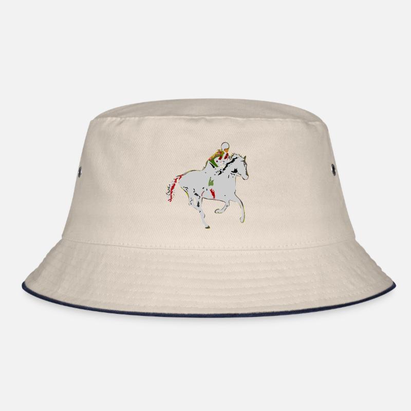 Adventurous equestrian motif Bucket Hat