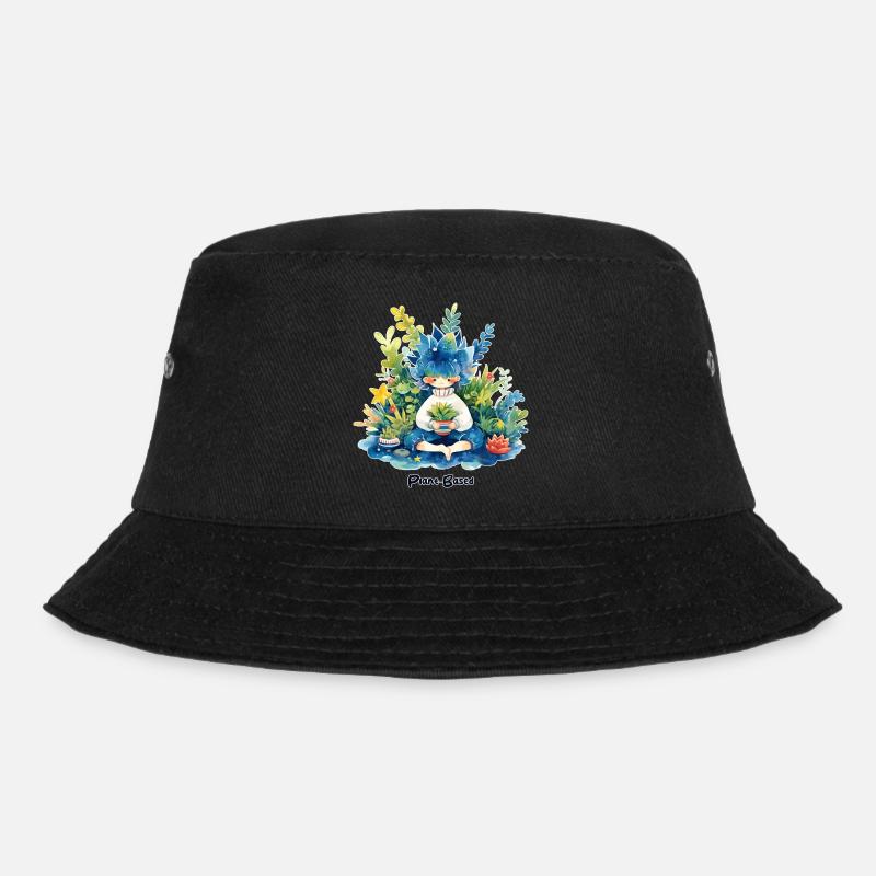 Pflanzlich - Bucket Hat - Schwarz