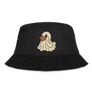 Geist-Badeenten Motiv - Bucket Hat - Schwarz - Vorne - Lela (165cm)