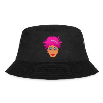 Drag Queen rose - Bob - noir - Devant - Lela (165cm)
