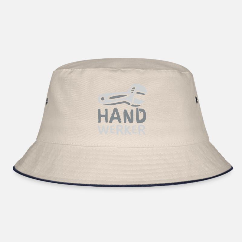 Handwerker Comic Design mit Schraubenschlüssel Bucket Hat