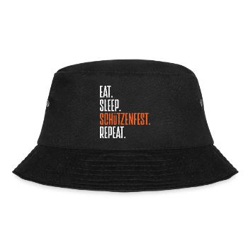 Eat Sleep Schützenfest Lustiger Schützenfest - Bucket Hat - Schwarz - Vorne - Lela (165cm)