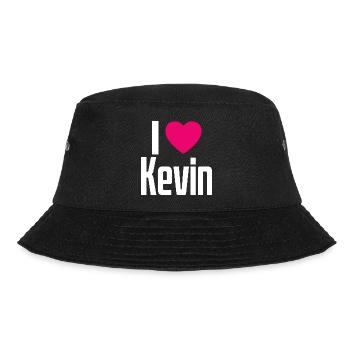 I Love Kevin Pink Heart I Love Kevin - Bucket Hat - black - Front - Lela (165cm)