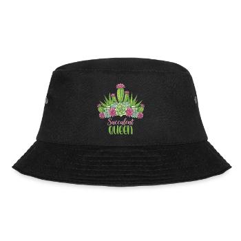 Pflanzen Sukkulente Königin-Kaktus-Frauen - Bucket Hat - Schwarz - Vorne - Lela (165cm)