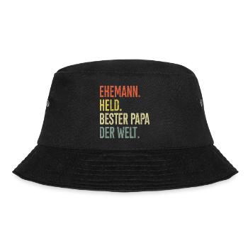 Bester Papa der Welt Gradient - Bucket Hat - Schwarz - Vorne - Lela (165cm)