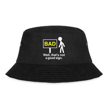 Well, That's Not A Good Sign Stick Figure Graphic - Bucket Hat - Schwarz - Vorne - Lela (165cm)