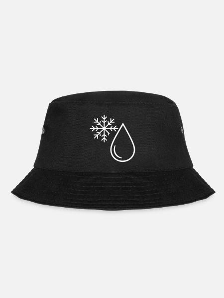 Schnee und Minimalist Drop - Bucket Hat - Schwarz
