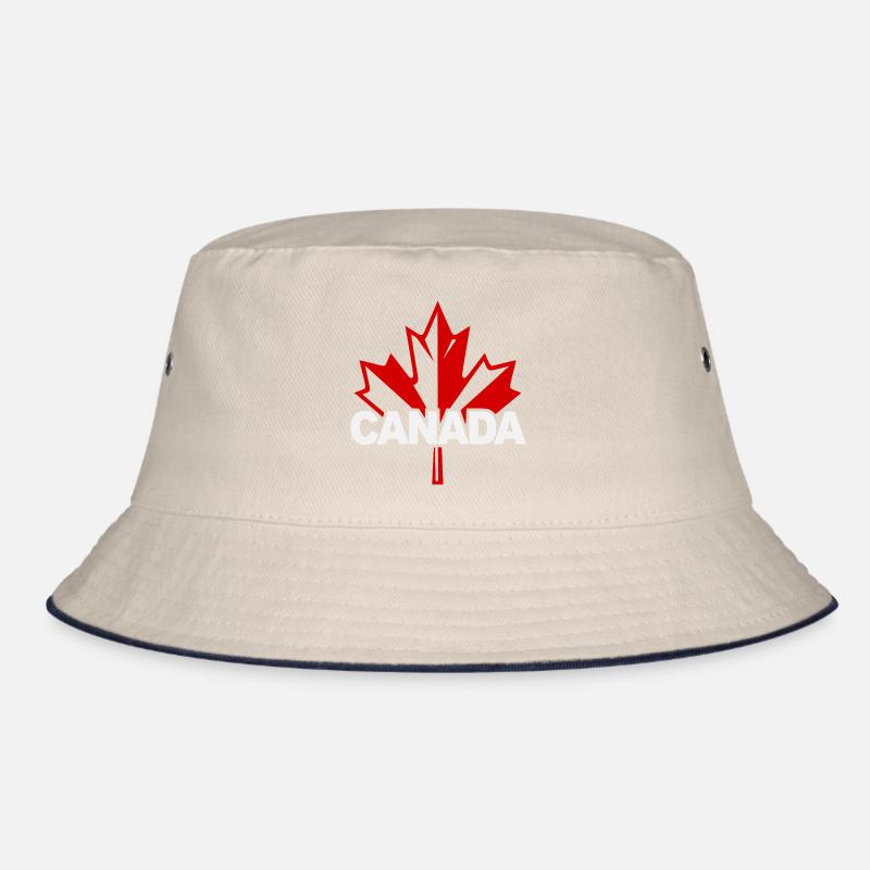 Red Maple Leaf Canada Logo Bucket Hat