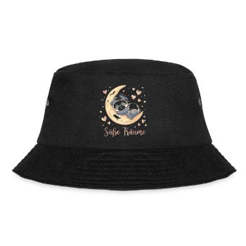 Süße Träume Panda Mond - Bucket Hat - Schwarz - Vorne - Lela (165cm)