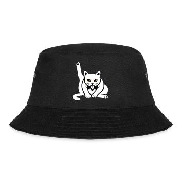 Funny Cat Cats Cat Lover Kitten - Bucket Hat - black - Front - Lela (165cm)