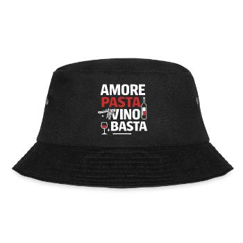 Amore Pasta Vino e Basta, humour italien - Bob - noir - Devant - Lela (165cm)
