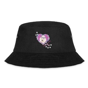 Resting B!tch Face Pudel - Bucket Hat - Schwarz - Vorne - Lela (165cm)