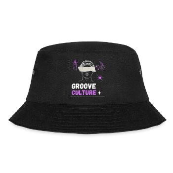 Groove-Kultur, hardgroove, Trance-Techno-Kunst, - Bucket Hat - Schwarz - Vorne - Lela (165cm)