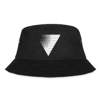 Geometric Dotted Triangle Fade - Bucket Hat - black - Front - Lela (165cm)