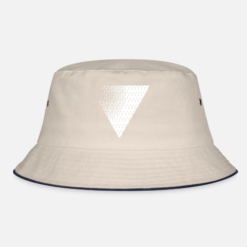 Geometric Dotted Triangle Fade Bucket Hat