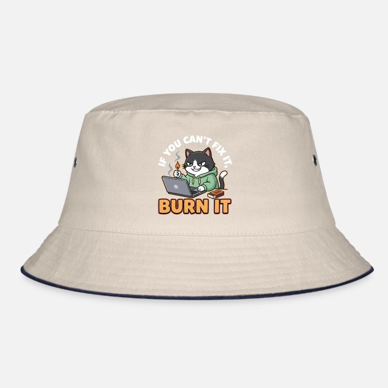 Burn It – Funny Saying for Programmers Bucket Hat